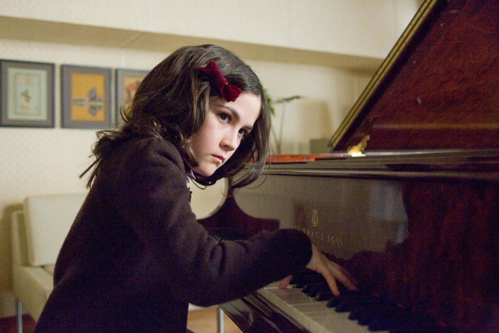 Esther at piano